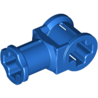 blue technic axle connector with axle hole