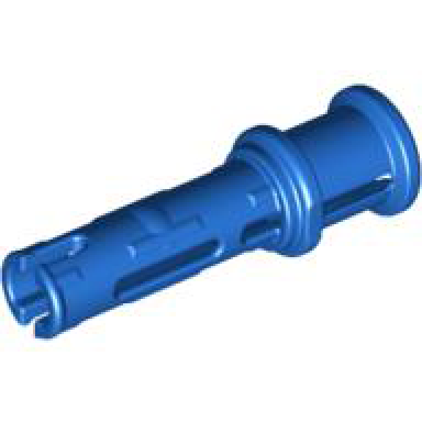 blue technic pin 3l with friction ridges and stop bush