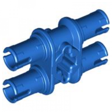 blue technic pin double with axle hole