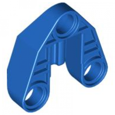 blue technic pin connector 3 x 3 with axle and 3 pin holes