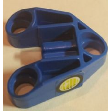 blue technic pin connector 3 x 3 with axle with headlight pattern model left side sticker - set 8238