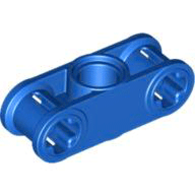 blue technic axle and pin connector perpendicular 3l with center pin hole