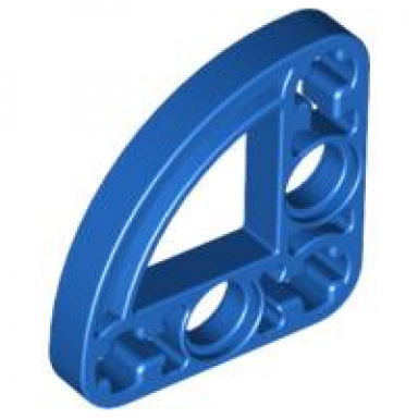 blue technic liftarm modified l-shape quarter ellipse thin 3 x 3