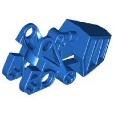 blue bionicle foot with ball joint socket 3 x 6 x 2 1 3 rounded tops