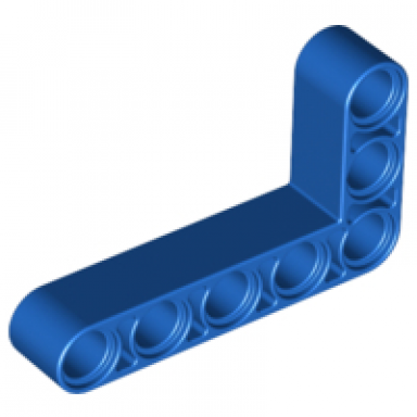 blue technic liftarm modified bent thick l-shape 3 x 5
