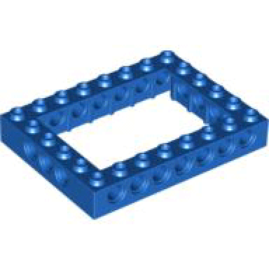 blue technic brick 6 x 8 open center