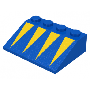 blue slope 33 3 x 4 with yellow triangles pattern