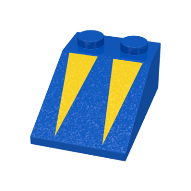 blue slope 33 3 x 2 with yellow triangles pattern