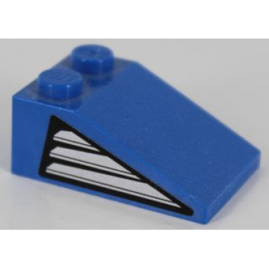 blue slope 33 3 x 2 with black and silver vents model right side pattern sticker - set 8106