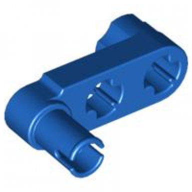 blue technic liftarm modified crank pin 1 x 3 - axle holes