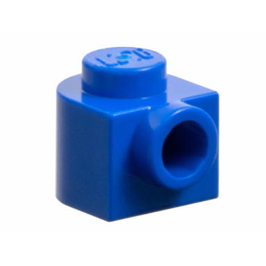 blue brick round 1 x 1 x 2 3 half circle extended with stud on side