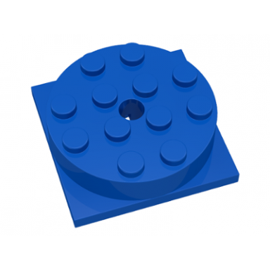 blue turntable 4 x 4 square base with same color top 3403 3404