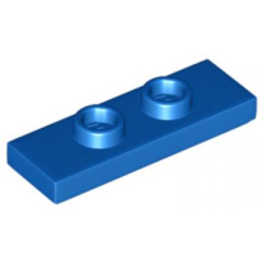 blue plate modified 1 x 3 with 2 studs double jumper