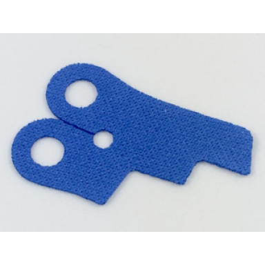 blue minifigure cape cloth stepped cutout on one side