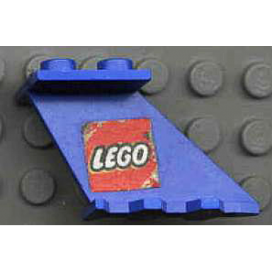 blue tail 4 x 2 x 2 with lego logo pattern on both sides stickers - sets 455-1 657-1