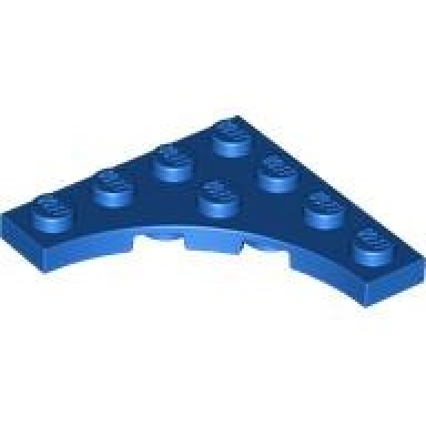 blue plate modified 4 x 4 with 3 x 3 curved cutout