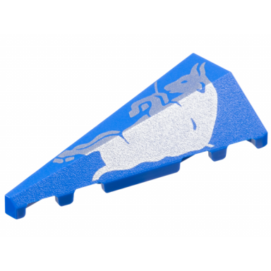 blue wedge 5 x 2 left with silver bull pattern