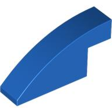 blue slope curved 4 x 1 x 1 2 3