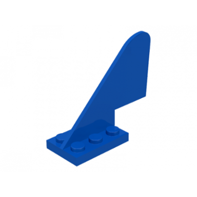 blue tail with rounded top