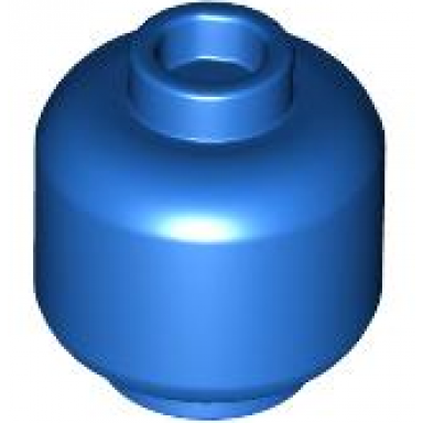 blue minifigure head plain