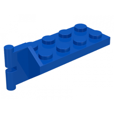 blue hinge plate 2 x 4 with articulated joint - male