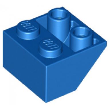 blue slope inverted 45 2 x 2 with flat bottom pin
