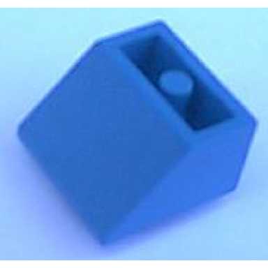 blue slope inverted 45 2 x 2 with solid round bottom tube