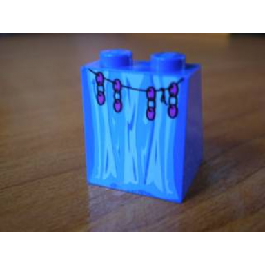 blue slope 65 2 x 2 x 2 with bottom tube with minifigure dress skirt robe hp professor trelawney pattern