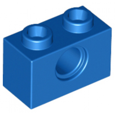 blue technic brick 1 x 2 with hole