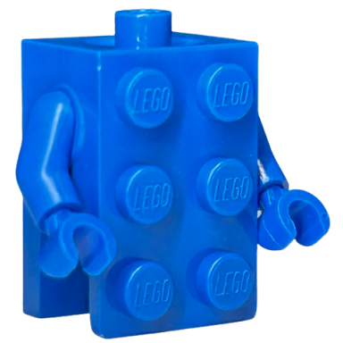 torso 2 x 3 brick costume same color arms same color hands