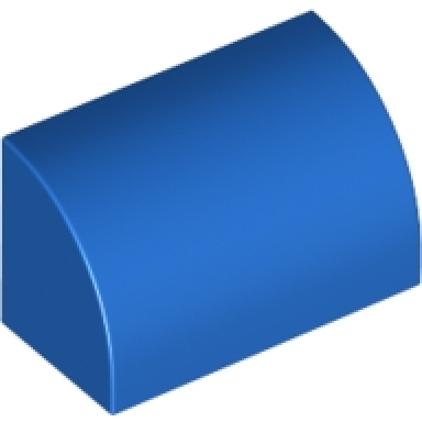 blue slope curved 1 x 2