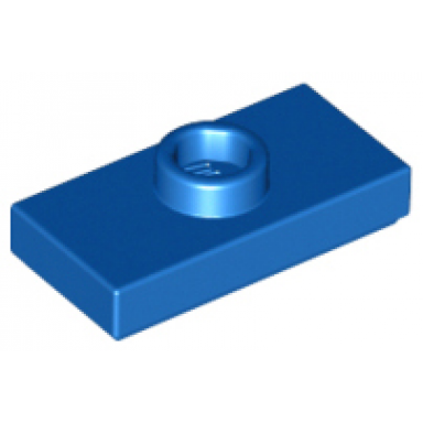 blue plate modified 1 x 2 with 1 stud with groove jumper