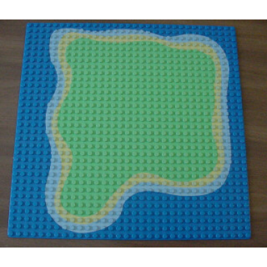 blue baseplate 32 x 32 with paradisa island pattern