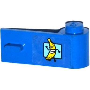 blue door 1 x 3 x 1 right with running banana pattern sticker - set 76026