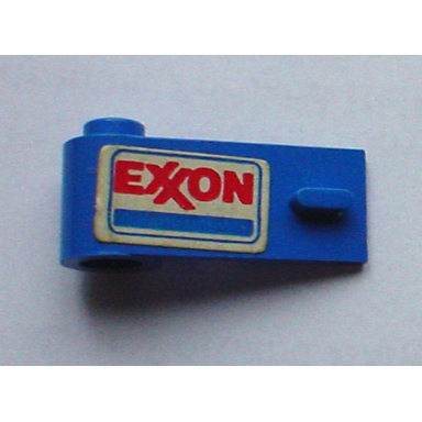 blue door 1 x 3 x 1 left with exxon logo pattern sticker - set 6679-2