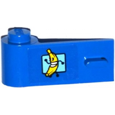 blue door 1 x 3 x 1 left with running banana pattern sticker - set 76026
