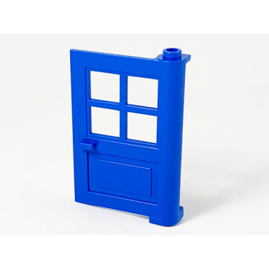 blue door 1 x 4 x 5 with 4 panes