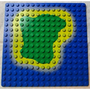 baseplate 16 x 16 with island on blue water pattern