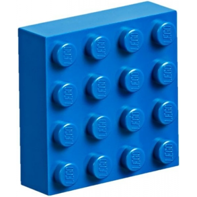 blue magnet brick modified 4 x 4 sealed base