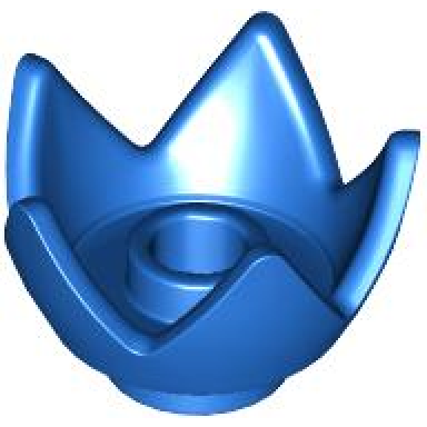 minifigure headgear crown eggshell with 5 points and center stud