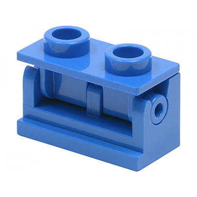 blue hinge brick 1 x 2 with same color top plate 3937 3938