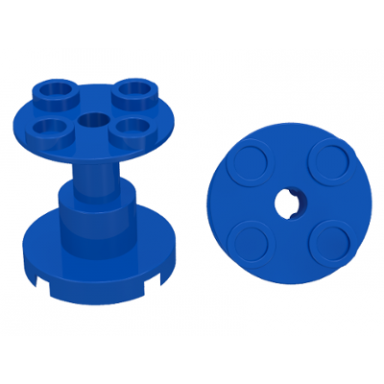 blue support 2 x 2 x 2 stand with complete hole