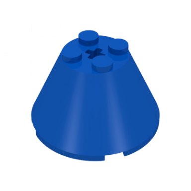 blue cone 4 x 4 x 2 with axle hole