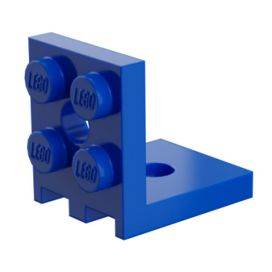 blue bracket 2 x 2 - 2 x 2 with 2 holes