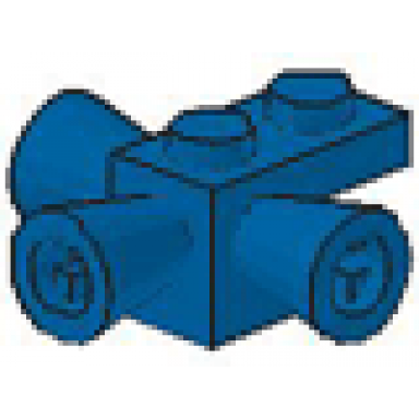 blue brick modified 1 x 1 with 3 loudspeakers space positioning rockets