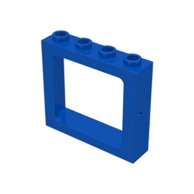 blue window 1 x 4 x 3 train - hollow studs