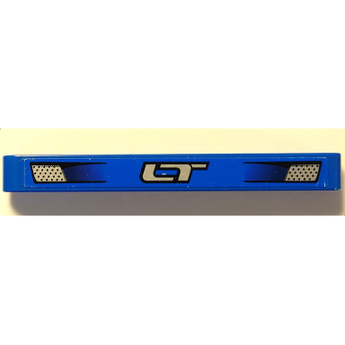 blue technic liftarm thick 1 x 9 with silver lt and 2 small vents pattern sticker - set 8273