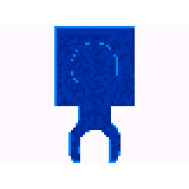 blue plate modified 1 x 1 with open o clip thin vertical grip