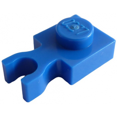 blue plate modified 1 x 1 with u clip thin vertical grip