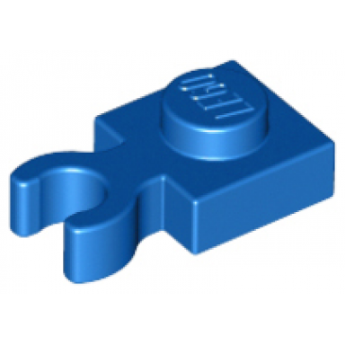 blue plate modified 1 x 1 with open o clip thick vertical grip